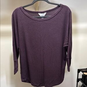 Purple Women's 3/4 Sleeve Top